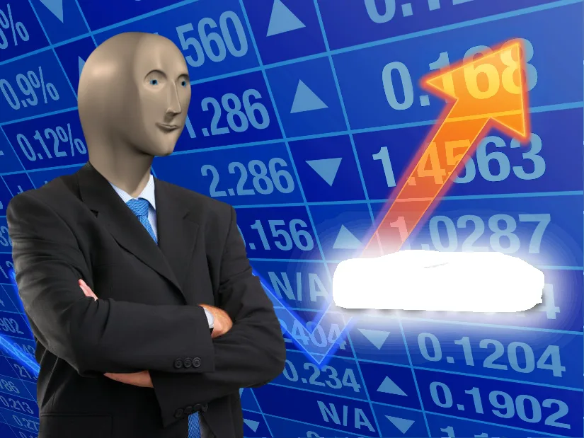 Empty Stonks meme: raising the price of peanut butter already on the shelf; stonks