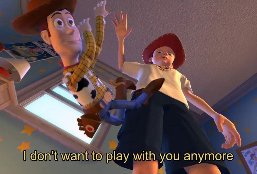 I don't want to play with you anymore meme: Someone: let's all joke around together. Jev (affiliative humor 0.46):