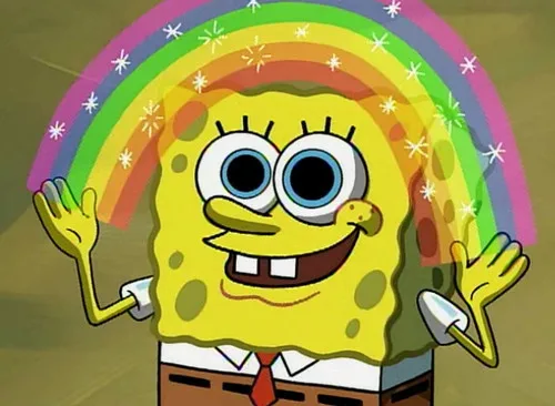 Imagination Spongebob meme: "boat"; Jev: "line"