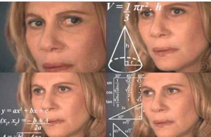 Math lady/Confused lady meme: Jev working out what share of babies named Robbie were girls (says 7%; records: 52%)