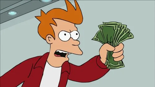Shut Up And Take My Money Fry meme: odds not stated?; shut up and take my money
