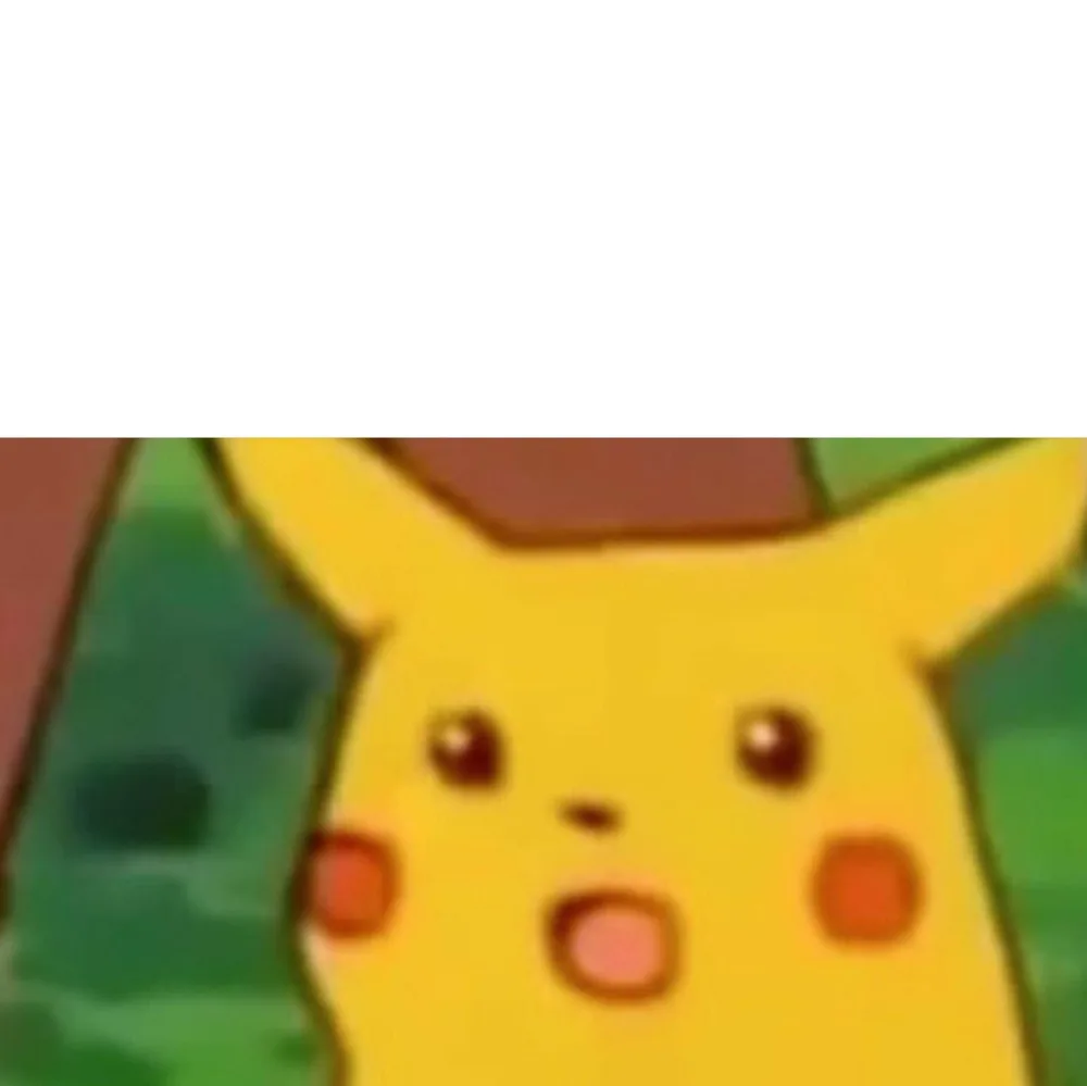 Surprised Pikachu meme: Jev ranks American food 33rd; a survey of Americans: 6th; Jev:
