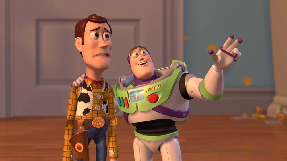 Woody and Buzz Lightyear Everywhere Widescreen meme: "a few"; it's 3. it's always 3